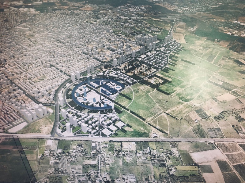 הדמיית המתחם המתוכנן במזרח העיר (אדריכל: מנדי רוזנפלד)