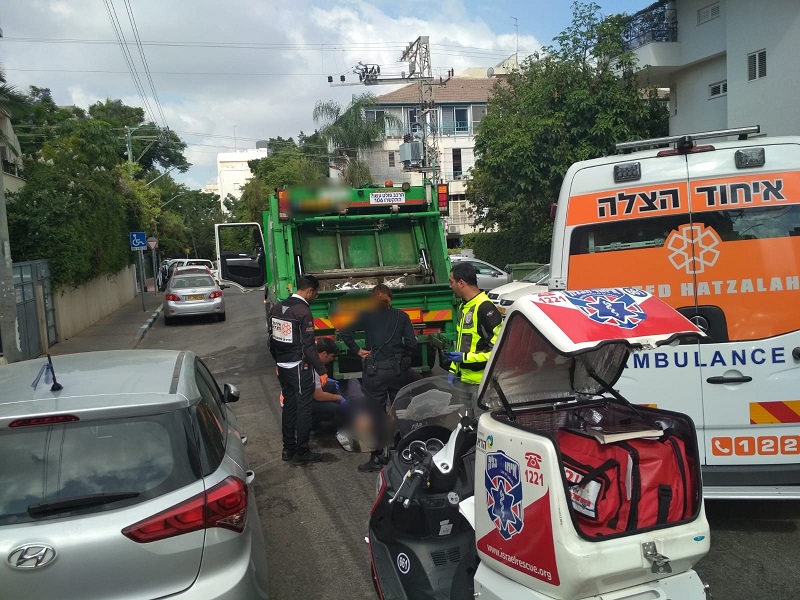 זירת האירוע ברחובות (צילום: דוברות איחוד הצלה)