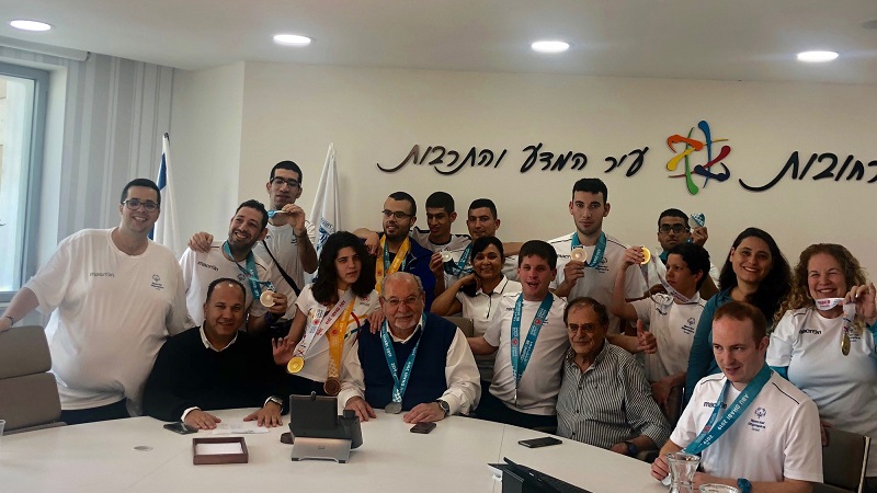 קבלת פנים לספורטאי הספיישל אולימפיקס בלשכת ראש העיר