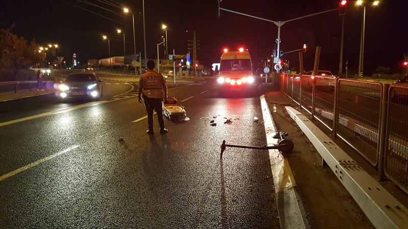 זירת התאונה (צילום: דוברות איחוד הצלה)
