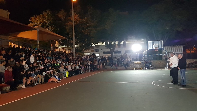 אמיתי כהן ואבי יוספי בביקור בסניף בני עקיבא מרכז