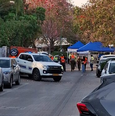תרגיל פגיעת טיל ברחובות, צילום דוברות העירייה